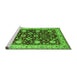 Sideview of Machine Washable Oriental Green Industrial Area Rugs, wshurb3092grn