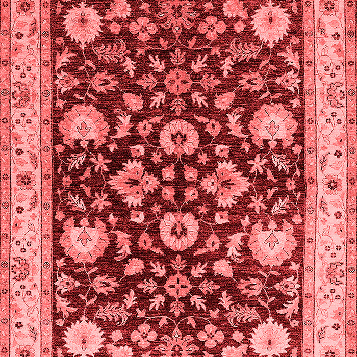 Machine Washable Oriental Red Industrial Rug, wshurb3092red