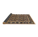 Sideview of Mid-Century Modern Brown Sand Brown Oriental Rug, urb3093