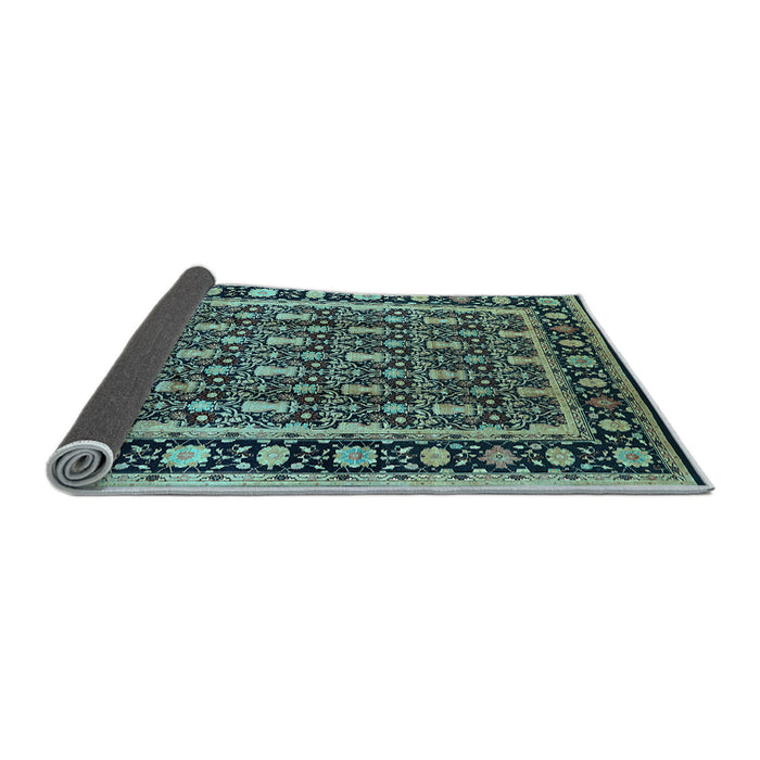 Sideview of Oriental Light Blue Industrial Rug, urb3093lblu