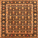 Square Oriental Orange Industrial Rug, urb3093org