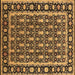 Square Oriental Brown Industrial Rug, urb3093brn