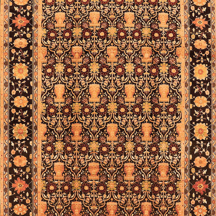 Machine Washable Oriental Orange Industrial Area Rugs, wshurb3093org