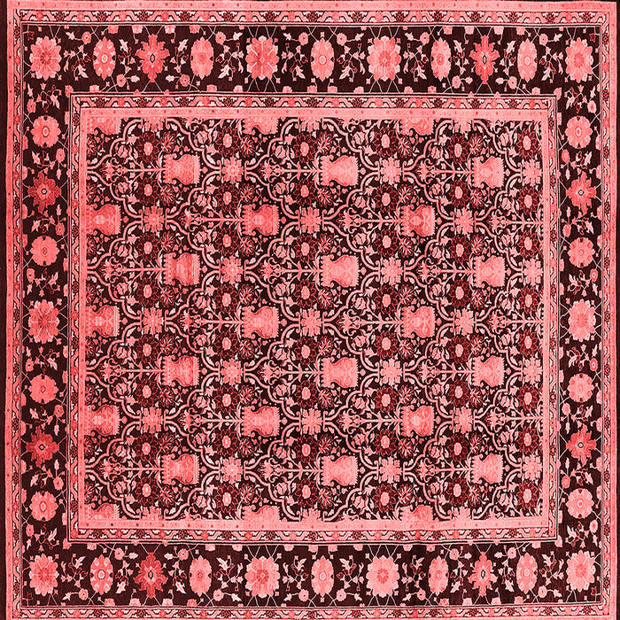 Machine Washable Oriental Red Industrial Rug, wshurb3093red