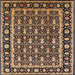 Square Machine Washable Industrial Modern Brown Sand Brown Rug, wshurb3093