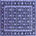 Square Oriental Blue Industrial Rug, urb3093blu