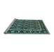 Sideview of Machine Washable Oriental Light Blue Industrial Rug, wshurb3093lblu