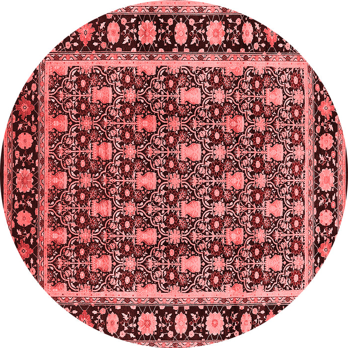 Machine Washable Oriental Red Industrial Rug, wshurb3093red
