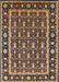 Mid-Century Modern Brown Sand Brown Oriental Rug, urb3093