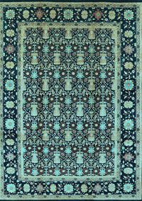 Oriental Light Blue Industrial Rug, urb3093lblu