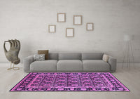 Machine Washable Oriental Purple Industrial Rug, wshurb3093pur