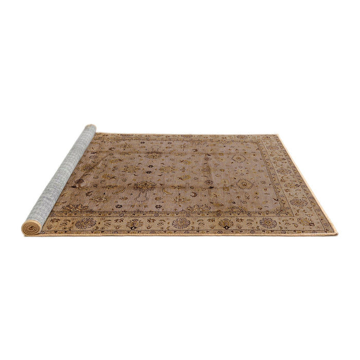 Sideview of Machine Washable Industrial Modern Light Brown Rug, wshurb3094