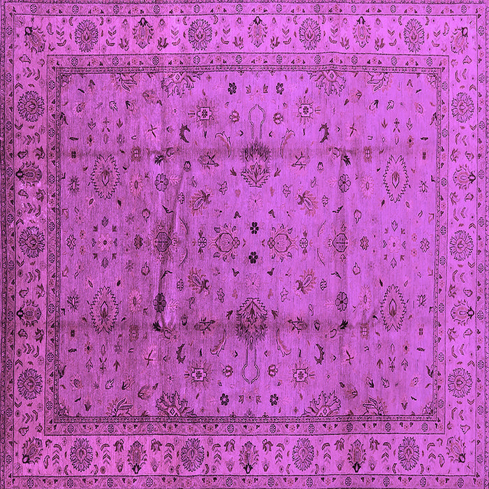 Square Machine Washable Oriental Purple Industrial Area Rugs, wshurb3094pur