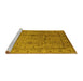 Sideview of Machine Washable Oriental Yellow Industrial Rug, wshurb3094yw