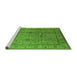 Sideview of Machine Washable Oriental Green Industrial Area Rugs, wshurb3094grn