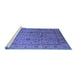 Sideview of Machine Washable Oriental Blue Industrial Rug, wshurb3094blu