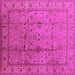 Square Oriental Pink Industrial Rug, urb3094pnk