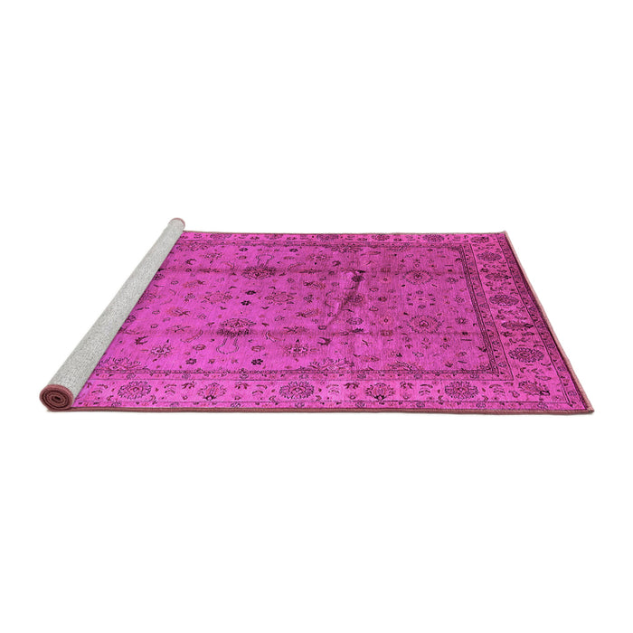 Sideview of Machine Washable Oriental Pink Industrial Rug, wshurb3094pnk