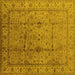 Square Oriental Yellow Industrial Rug, urb3094yw