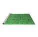 Sideview of Machine Washable Oriental Emerald Green Industrial Area Rugs, wshurb3094emgrn