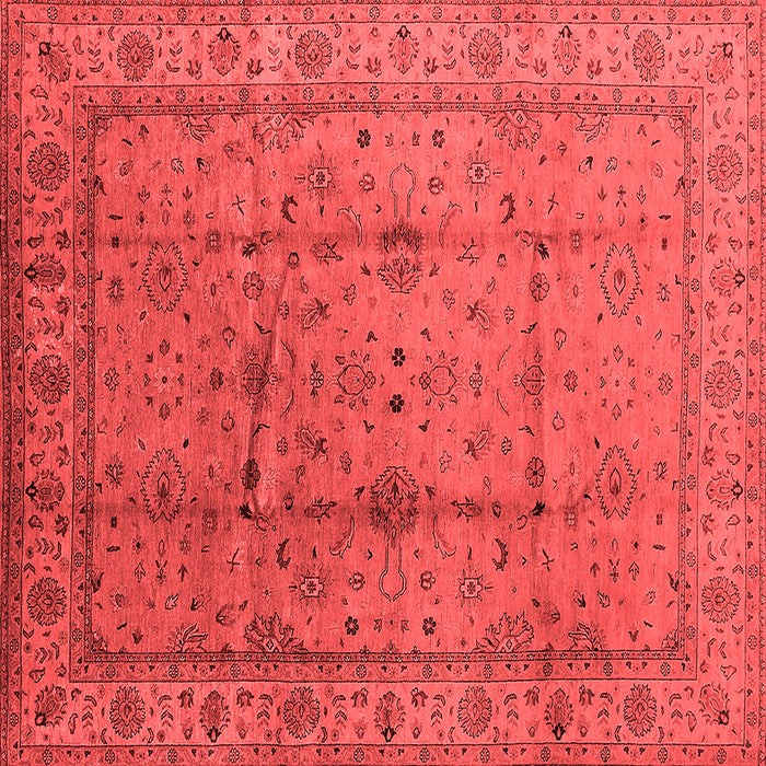 Machine Washable Oriental Red Industrial Rug, wshurb3094red