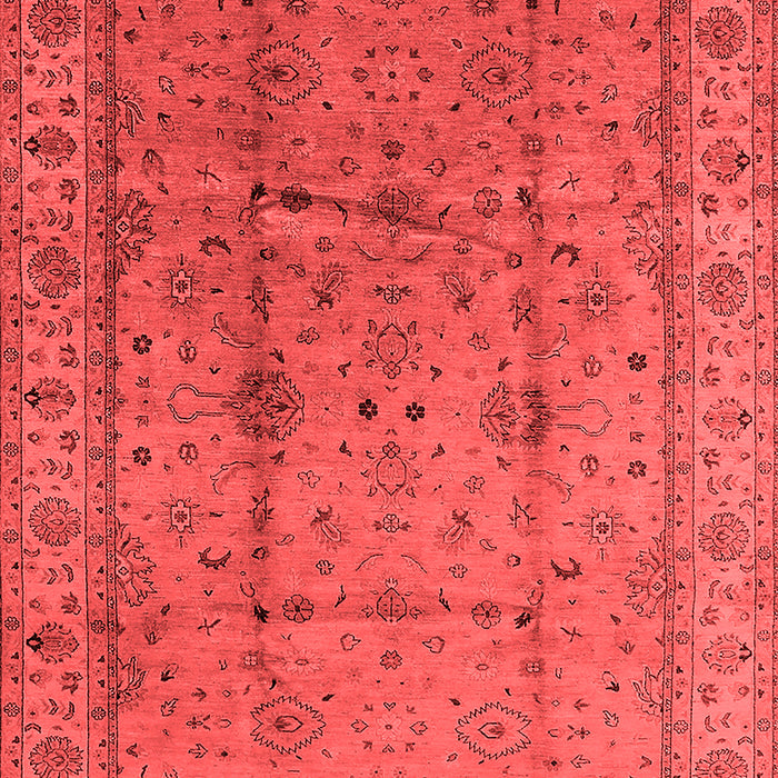 Machine Washable Oriental Red Industrial Rug, wshurb3094red