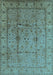 Oriental Light Blue Industrial Rug, urb3094lblu