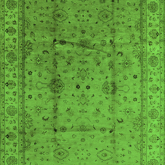 Machine Washable Oriental Green Industrial Area Rugs, wshurb3094grn