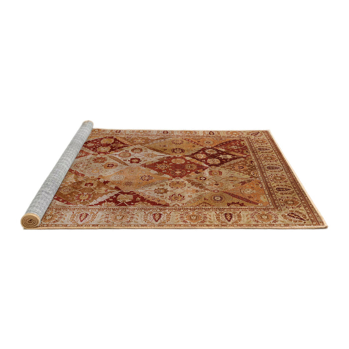 Sideview of Machine Washable Industrial Modern Mahogany Brown Rug, wshurb3095