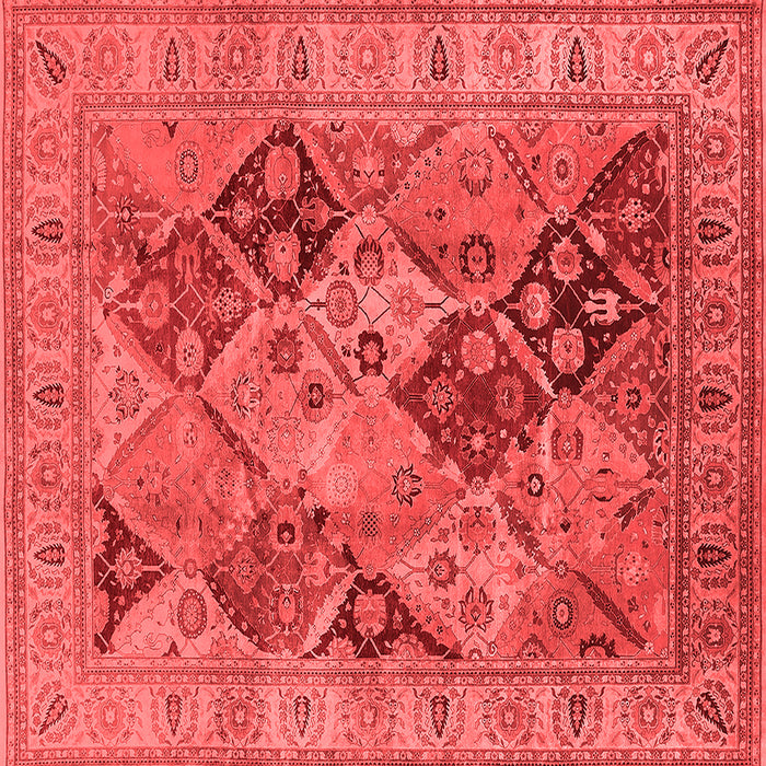 Machine Washable Oriental Red Industrial Rug, wshurb3095red