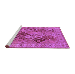 Sideview of Machine Washable Oriental Purple Industrial Area Rugs, wshurb3095pur