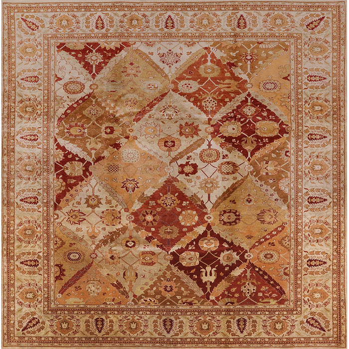 Square Machine Washable Industrial Modern Mahogany Brown Rug, wshurb3095