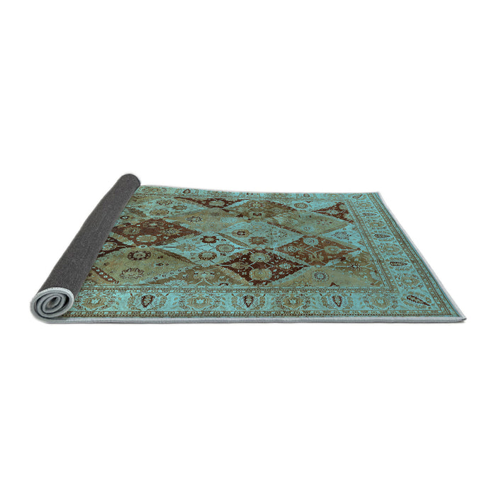 Sideview of Oriental Light Blue Industrial Rug, urb3095lblu
