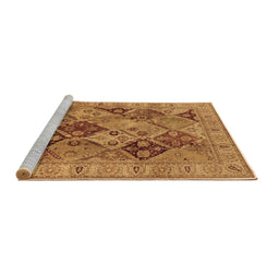Sideview of Machine Washable Oriental Brown Industrial Rug, wshurb3095brn