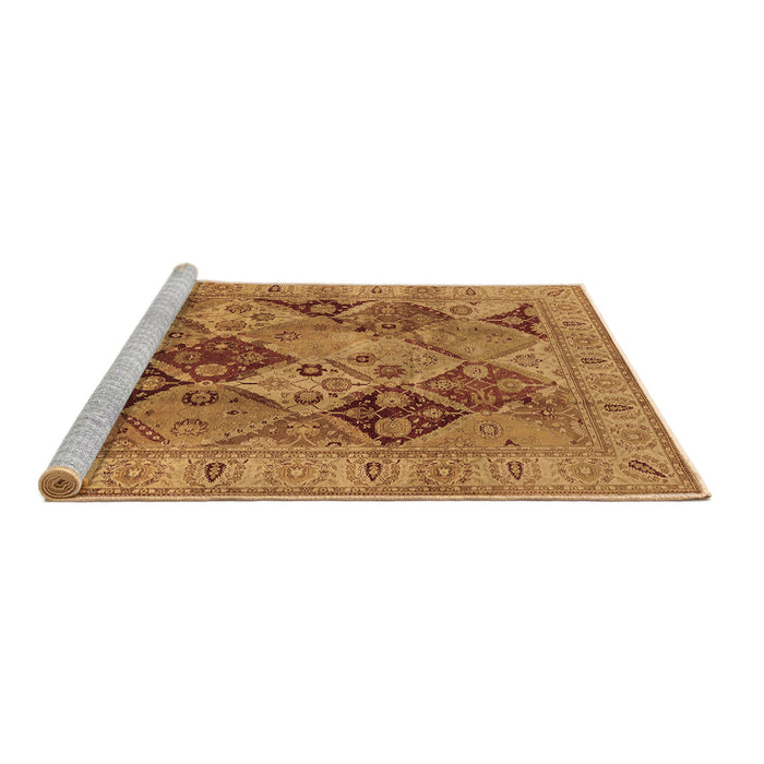 Sideview of Machine Washable Oriental Brown Industrial Rug, wshurb3095brn