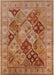 Mid-Century Modern Mahogany Brown Oriental Rug, urb3095