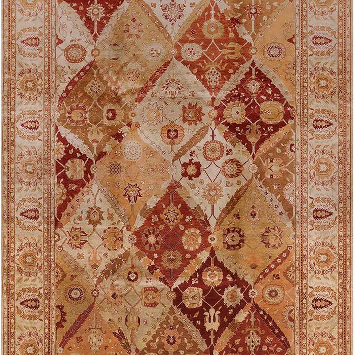 Mid-Century Modern Mahogany Brown Oriental Rug, urb3095