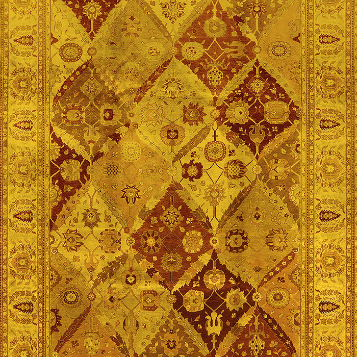 Oriental Yellow Industrial Rug, urb3095yw
