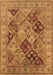 Machine Washable Oriental Brown Industrial Rug, wshurb3095brn