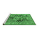 Sideview of Machine Washable Oriental Emerald Green Industrial Area Rugs, wshurb3095emgrn