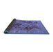 Sideview of Oriental Blue Industrial Rug, urb3095blu