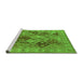 Sideview of Machine Washable Oriental Green Industrial Area Rugs, wshurb3095grn