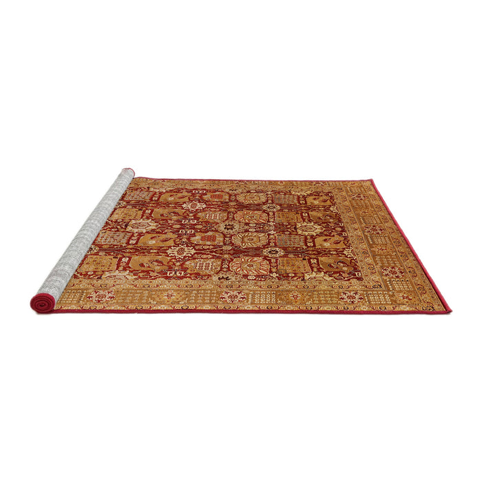 Sideview of Machine Washable Industrial Modern Orange Rug, wshurb3096