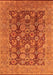 Machine Washable Oriental Orange Industrial Area Rugs, wshurb3096org