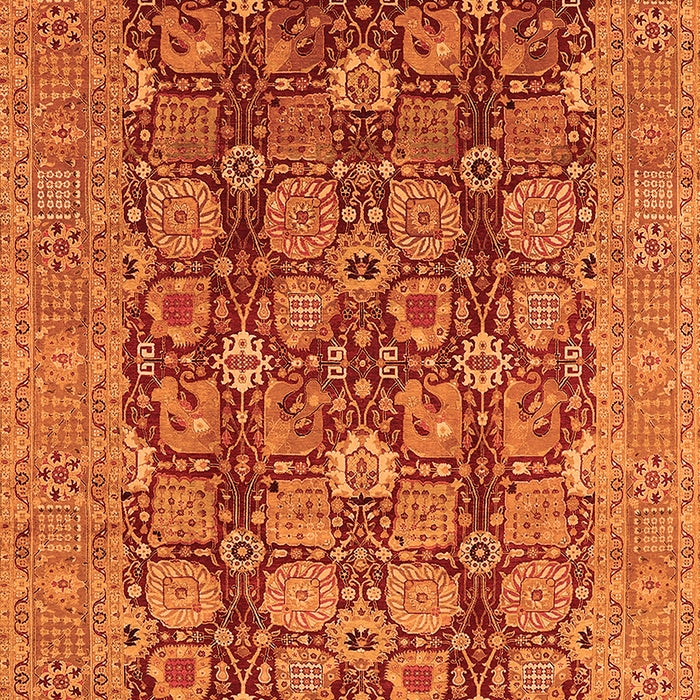 Machine Washable Oriental Orange Industrial Area Rugs, wshurb3096org