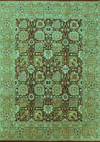 Oriental Turquoise Industrial Rug, urb3096turq