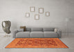 Machine Washable Oriental Orange Industrial Area Rugs in a Living Room, wshurb3096org