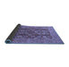 Sideview of Oriental Blue Industrial Rug, urb3096blu