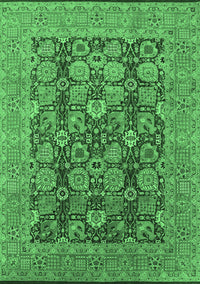 Oriental Emerald Green Industrial Rug, urb3096emgrn