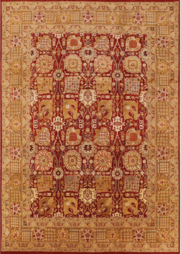 Mid-Century Modern Orange Oriental Rug, urb3096